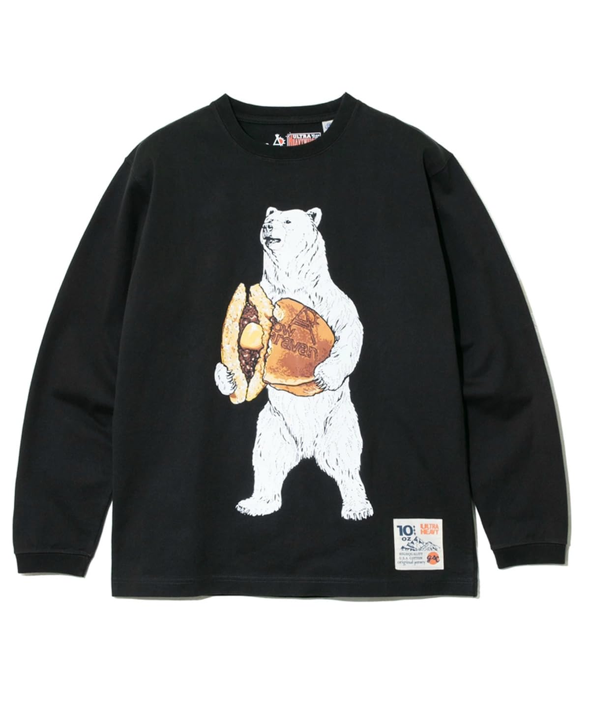 [go slow caravan] [ゴースローキャラバン] Tシャツ 長袖 メンズ 超ヘビーUSA C どら焼きクマロングスリーブ TEE 332802 BLACK XL(5)