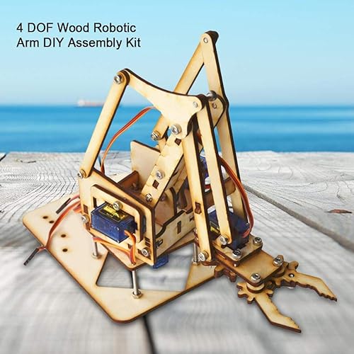 Miniatura 3 de FTVOGUE Kit de brazo de robot, 4 DOF DIY brazo de robot de madera sg90 servo para Raspberry Pi SNAM1500