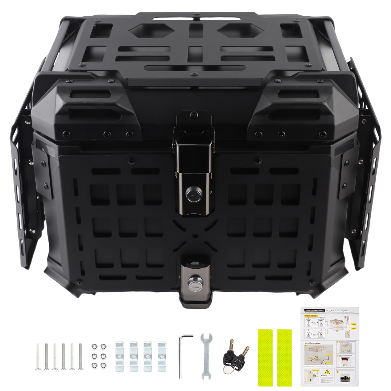 Mingzhe Large 45L Motorcycle Top Case with Refined Design and Fixing
