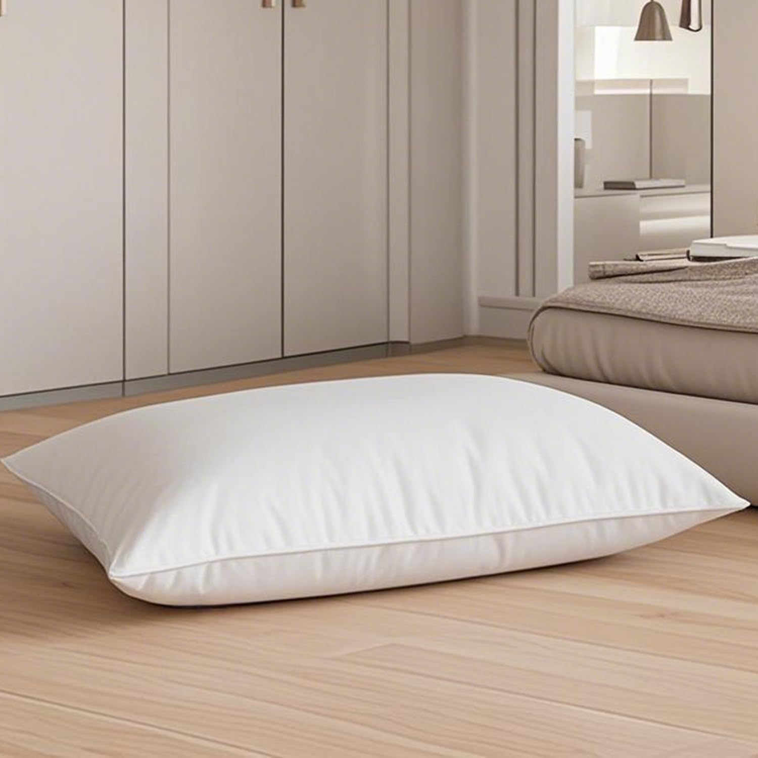 Side Sleeper Pillows for Adults, Bed Pillows for Sleeping 1 Pack,Queen Size,Soft Fluffy and Great Support Polyester Filling (White, Queen)