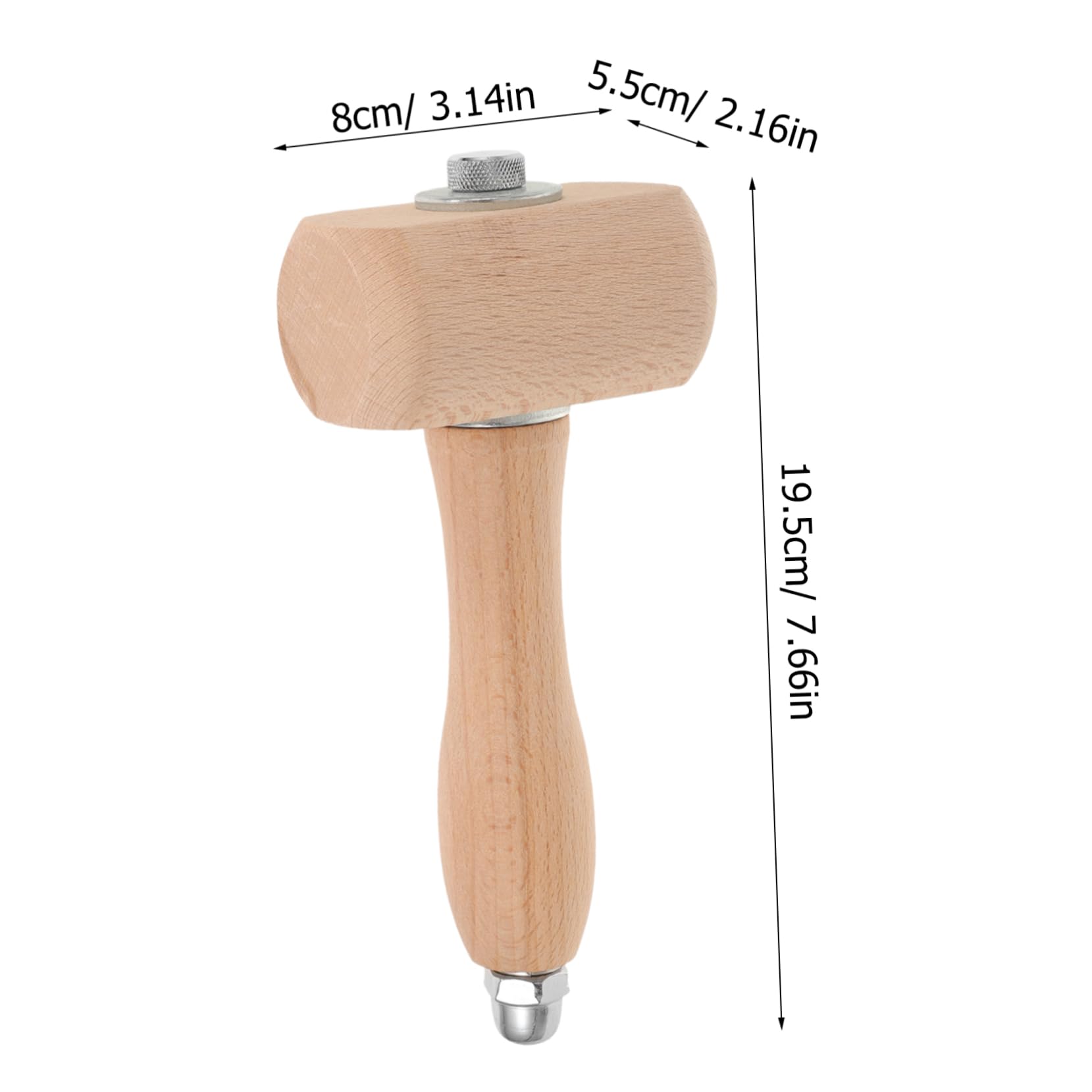AUTSUPPL Craftsman Leather Carving Hammer Mallet Hammer for Leather Stamping DIY Crafting Tools