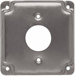 RACO (2x 10-Packs) - 4 in. Square Cover, Exposed Work, 1.406 in. dia. Receptacle (20 Total) 801C