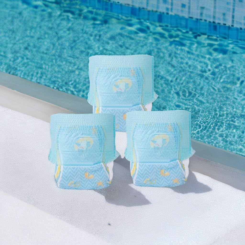 Pañales de baño reutilizables para bebé y niña, ajustable, pañales lavables impermeables y lavables, talla única, traje de baño, conjunto de baño para 0-3 años, 3 unidades (XXL 15 kg above)