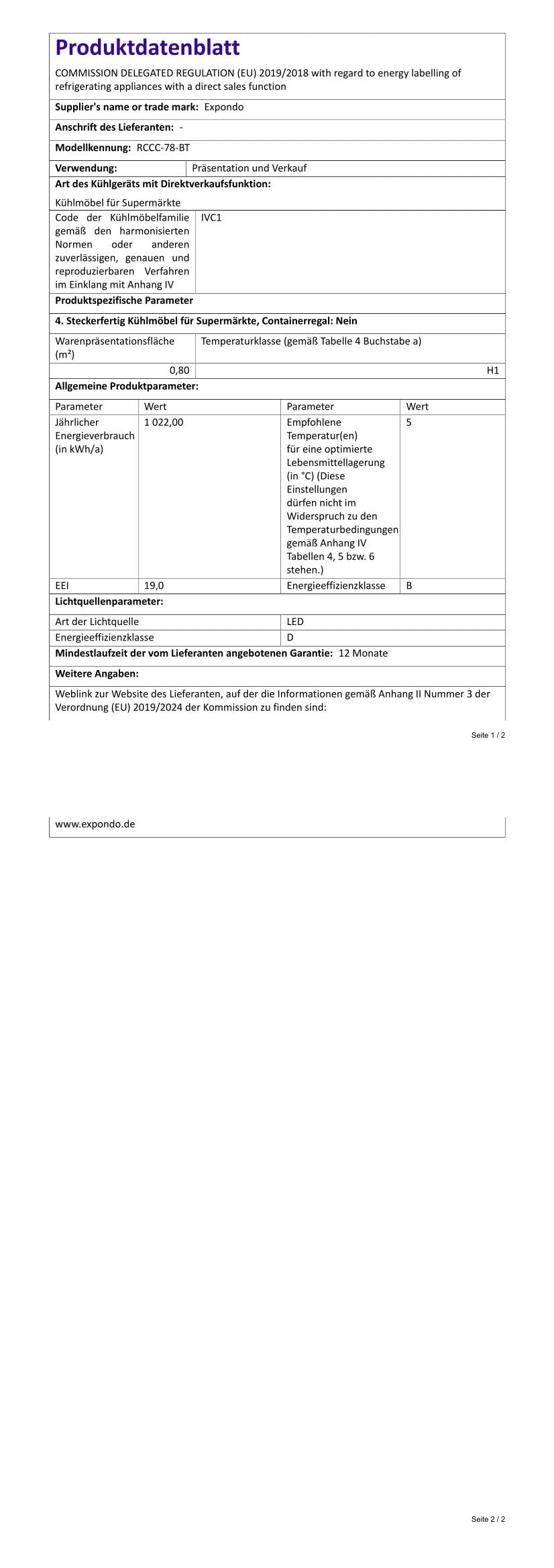 Royal Catering Vetrina Refrigerata da Banco RCCC-78-BT (78 L, 4 livelli, nero, chiudibile a chiave)