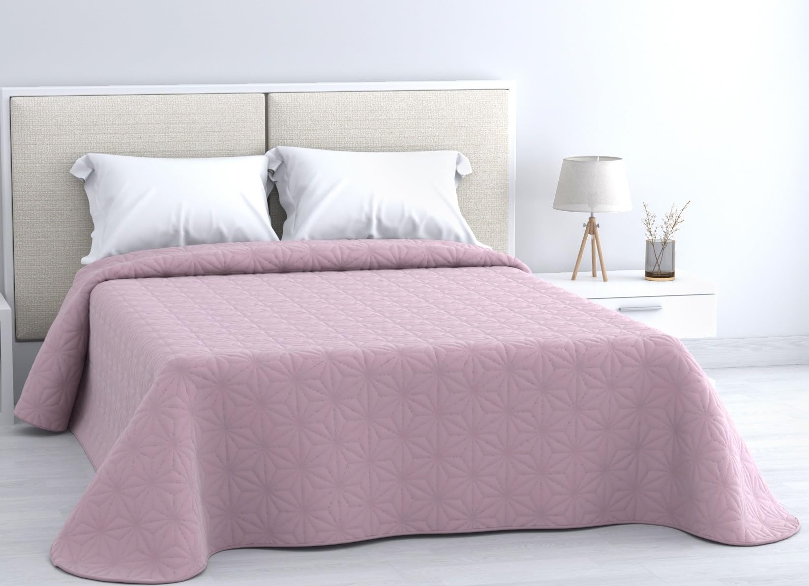 HM'S HOME'SECRET Colcha Bouti Estampada de 100% Microfibra Suave - Variedad de Diseños y Tamaños (Liso Gris, Cama 150cm) — view 15