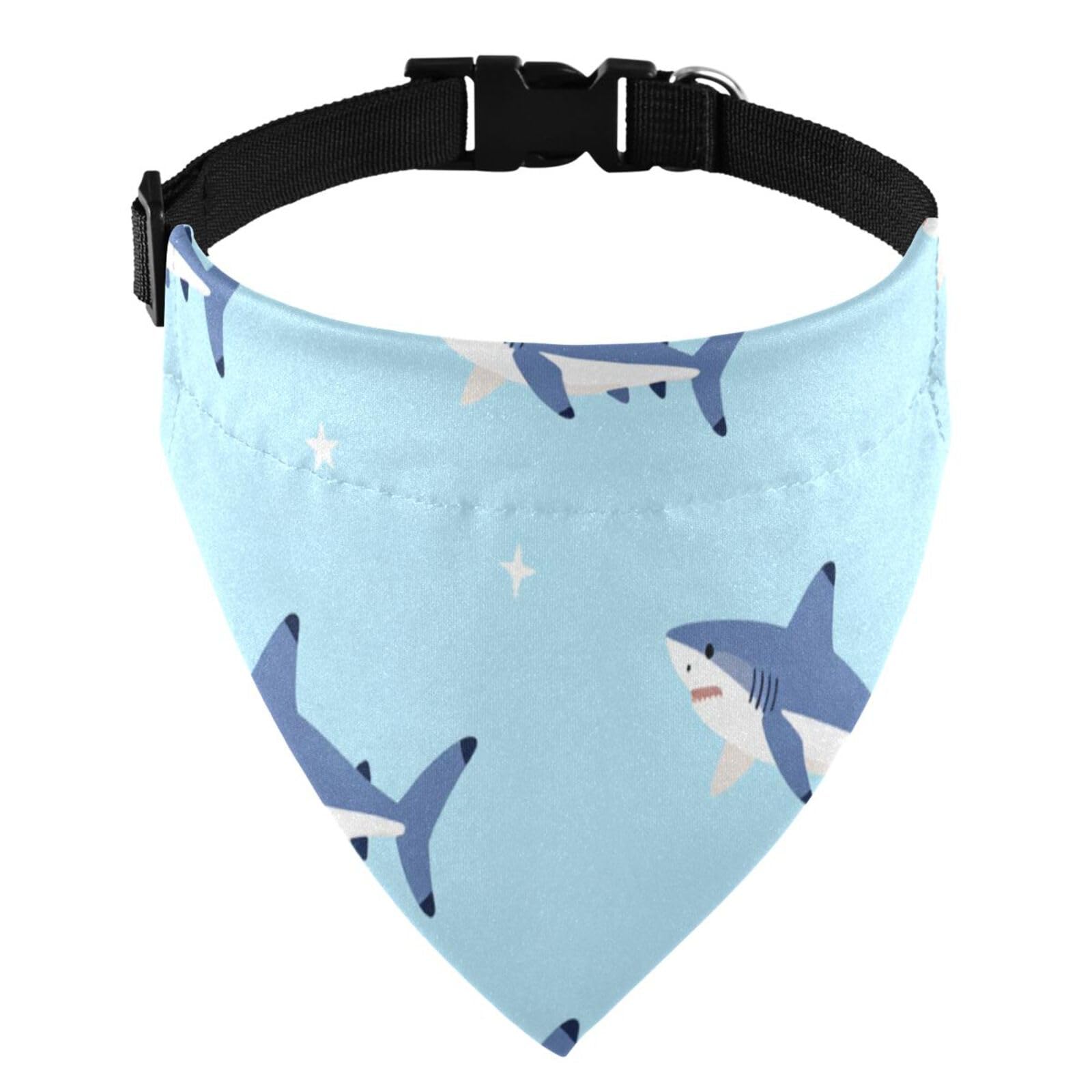 Écharpe triangulaire en tissu technique de qualité pour chiot bleu