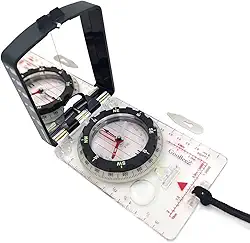 GooBeeZ Base De Bússola Com Declinação Ajustável E Lupa Para Caminhadas, Mochilão Acampamento (Gbz-Bp6F)
