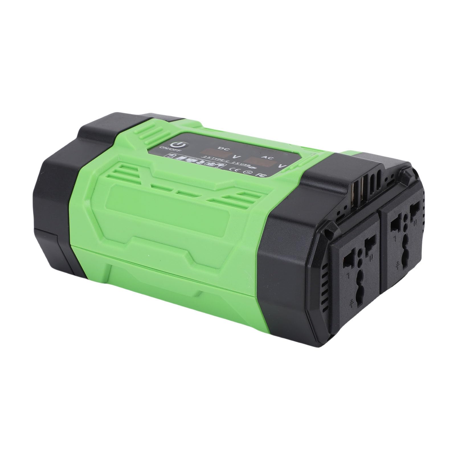 Dilwe Przetwornica Napięcia Samochodowego o Mocy 500 W, Napięcie DC 12 V na 220 V AC, 2 Porty USB 2 Porty Typu C Gniazda Prądu Przemiennego, do ładowania W Podróży na Zewnątrz,