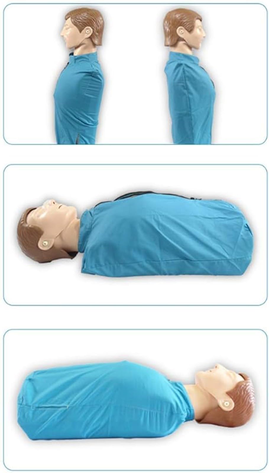 Mannequin de formation à la réanimation cardiopulmonaire (RCP) demi-corps, modèle en caoutchouc pour l'amélioration des compétences des adultes A
