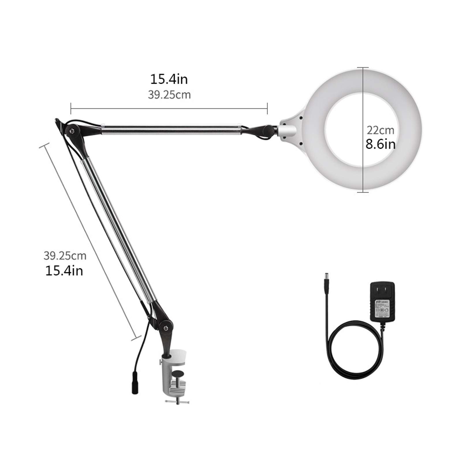 Lampada da Scrivania Full Spectrum LED Clip Lamp Clip on Light Light, Stepless Dimming Tocca Toccare lampada da tavolo, perfetta per la lettura notturna, testata del letto e computer Luce da comodino