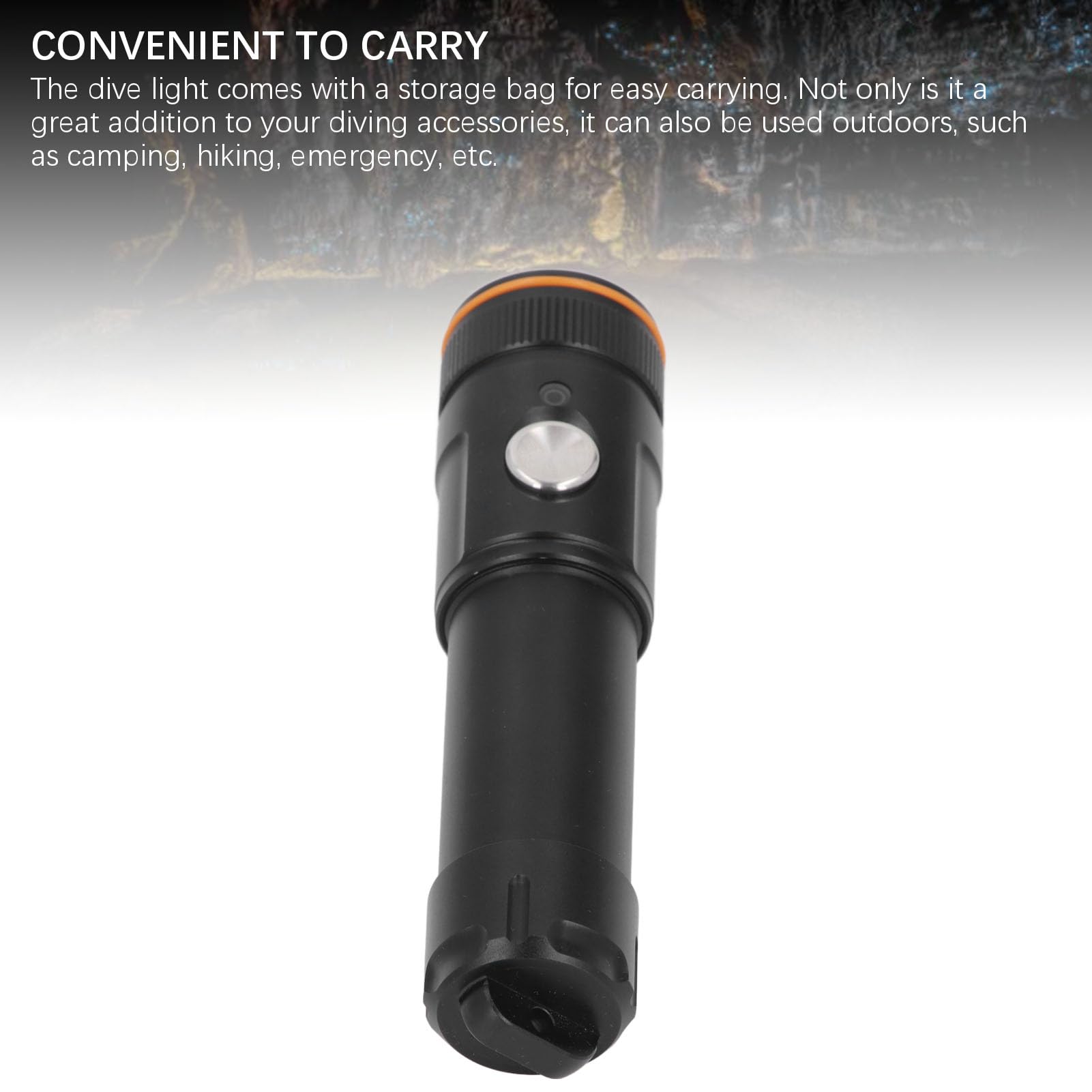 EMUKOEP Torcia Subacquea Ultra Luminosa 5000LM Torcia Subacquea Ricaricabile con 6 modalità di Illuminazione, Ideale per Immersioni Notturne e attività All'aperto