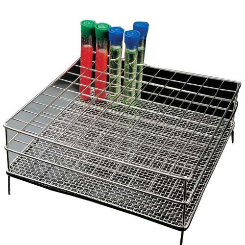 Lab Stain Rack DeltaLab a-212 Stain Less Steel Rack, 210 mm Length 110 mm, Width 85 mm ...