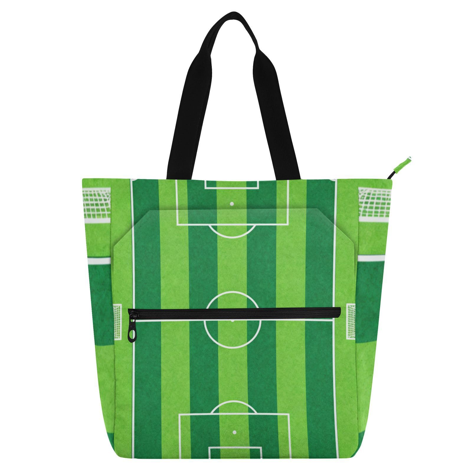 Bolsa de libros con bolsillos con cremallera para escuela y compras 8