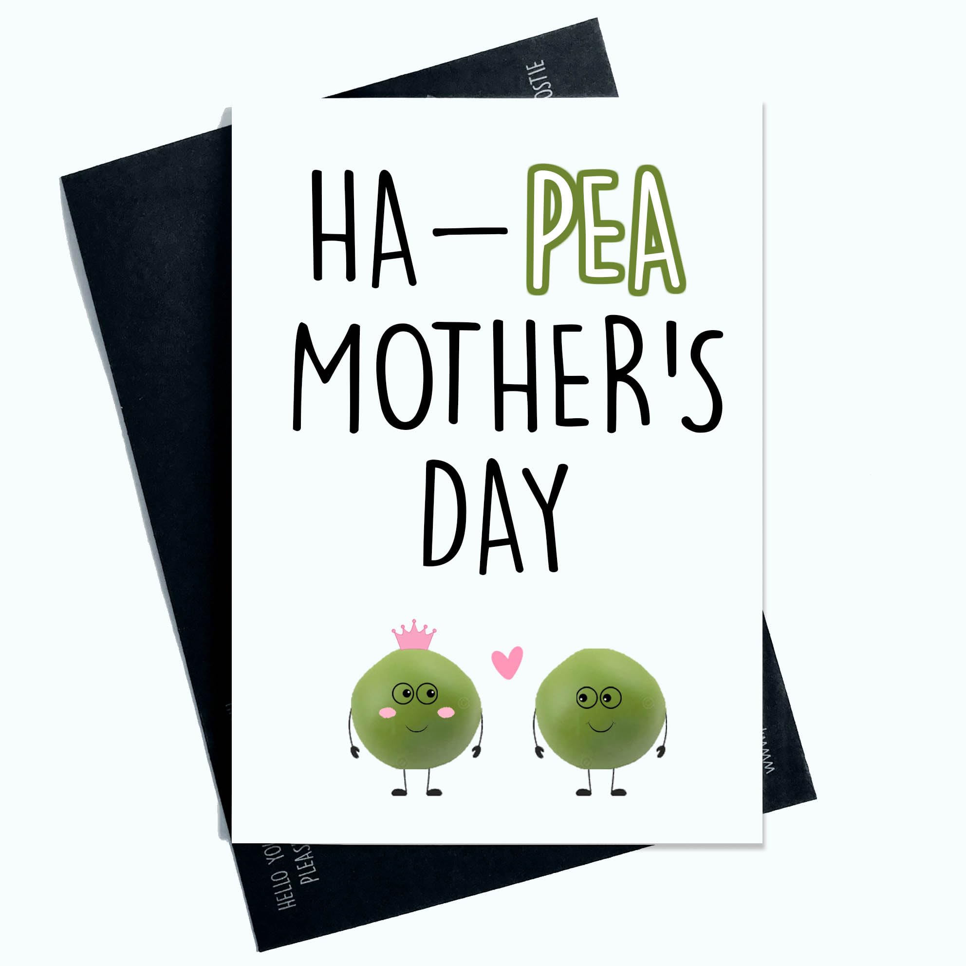 Funny Mother's Day Card Ha-PEA Mother's Day Two Peas Joke Card For Mum Mother's Day AP71
