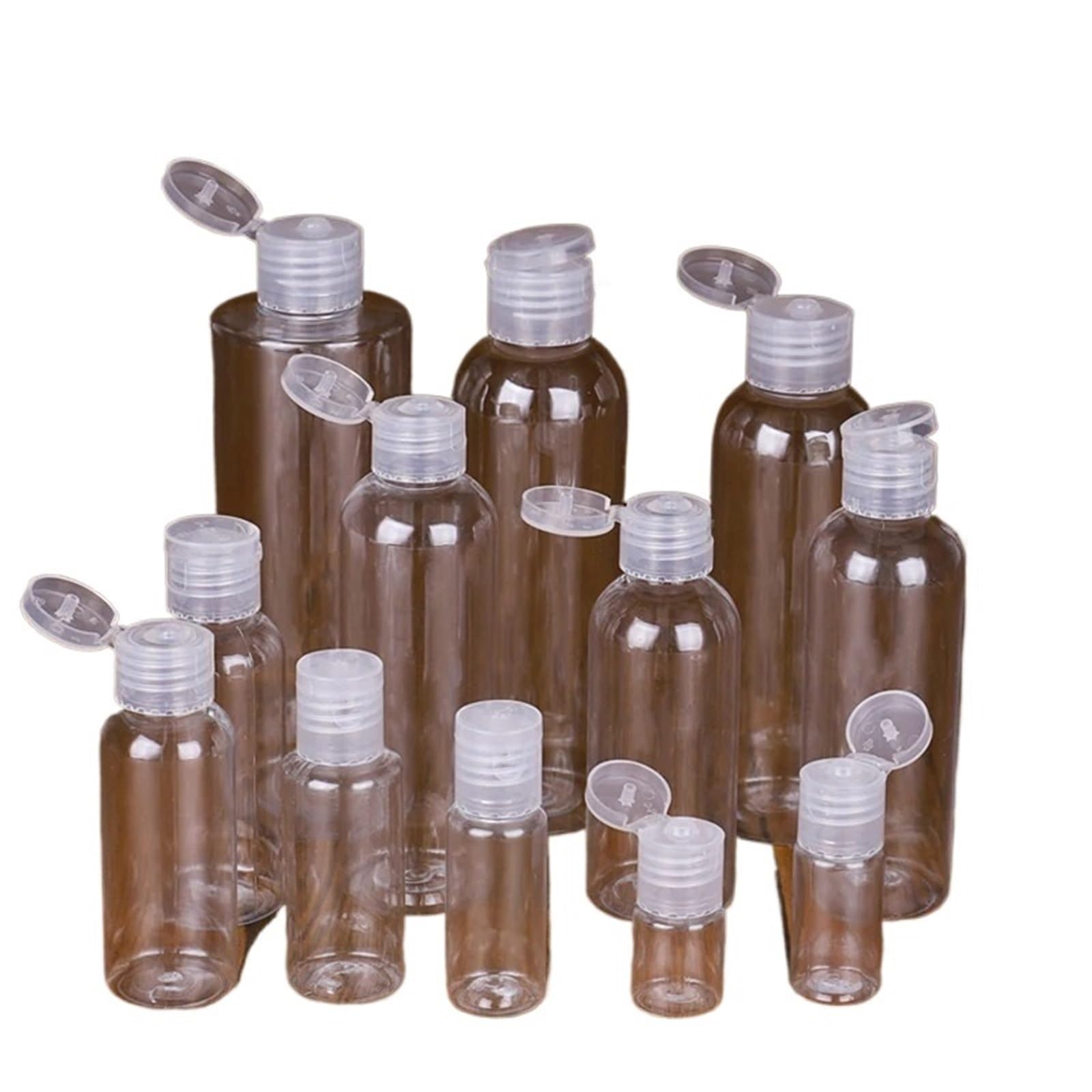 XIEHYA 10pcs 30ml 50ml 60ml 100ml 120ml Plastic Squeeze Bottle With Flip Cap PET Lotion Shampoo Empty Cosmetic For Toiletries(60ml)
