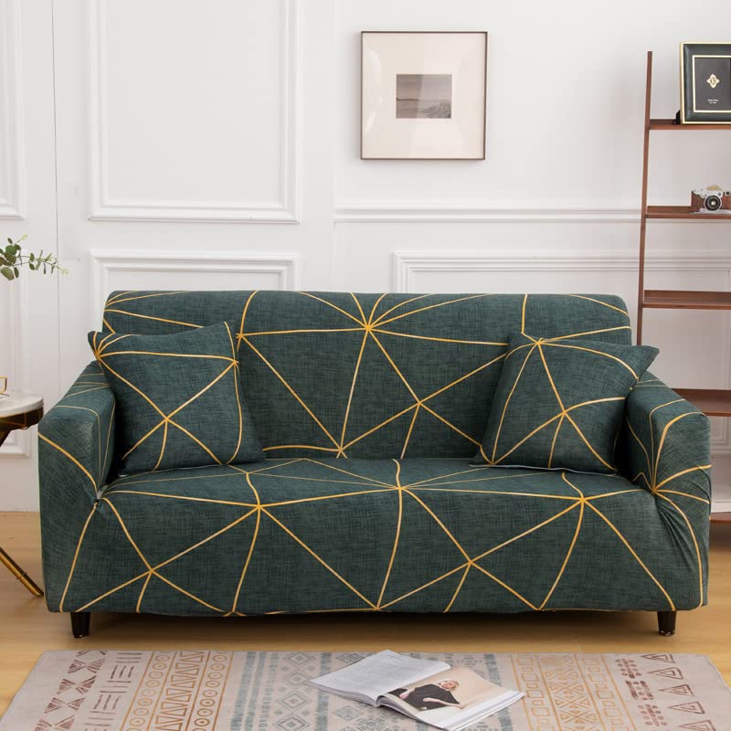 Housse de canapé imprimée moderne G pour salon familial chaleureux 3 places
