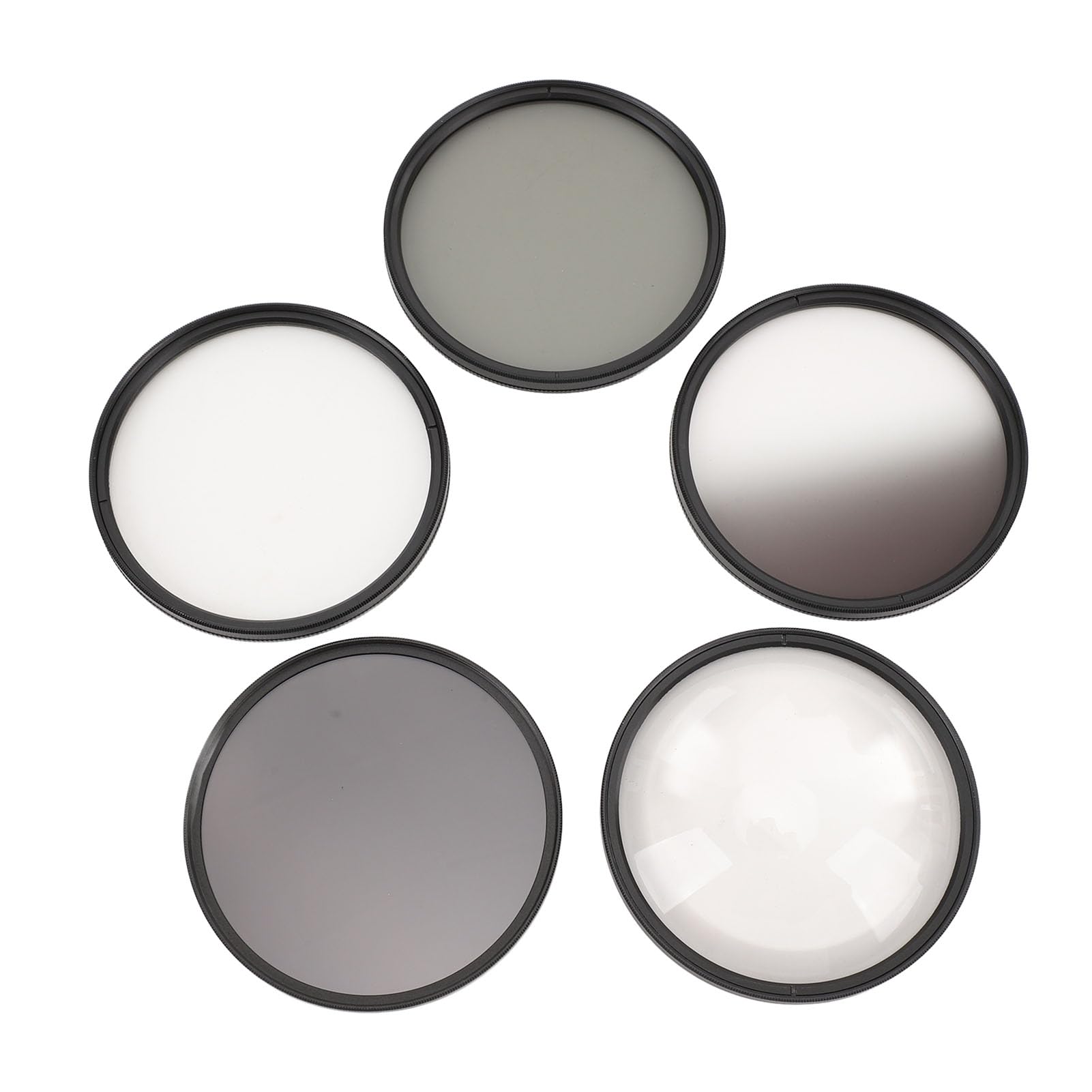 5PCS Camera Lens Filter Kit, CPL Filter, ND8 Filter, GND Filter, Macro Filter and 6 Point Star Filter, Optical Glass Complete Lens Filter Accessory Kit, Anti Scratch Fingerprint
