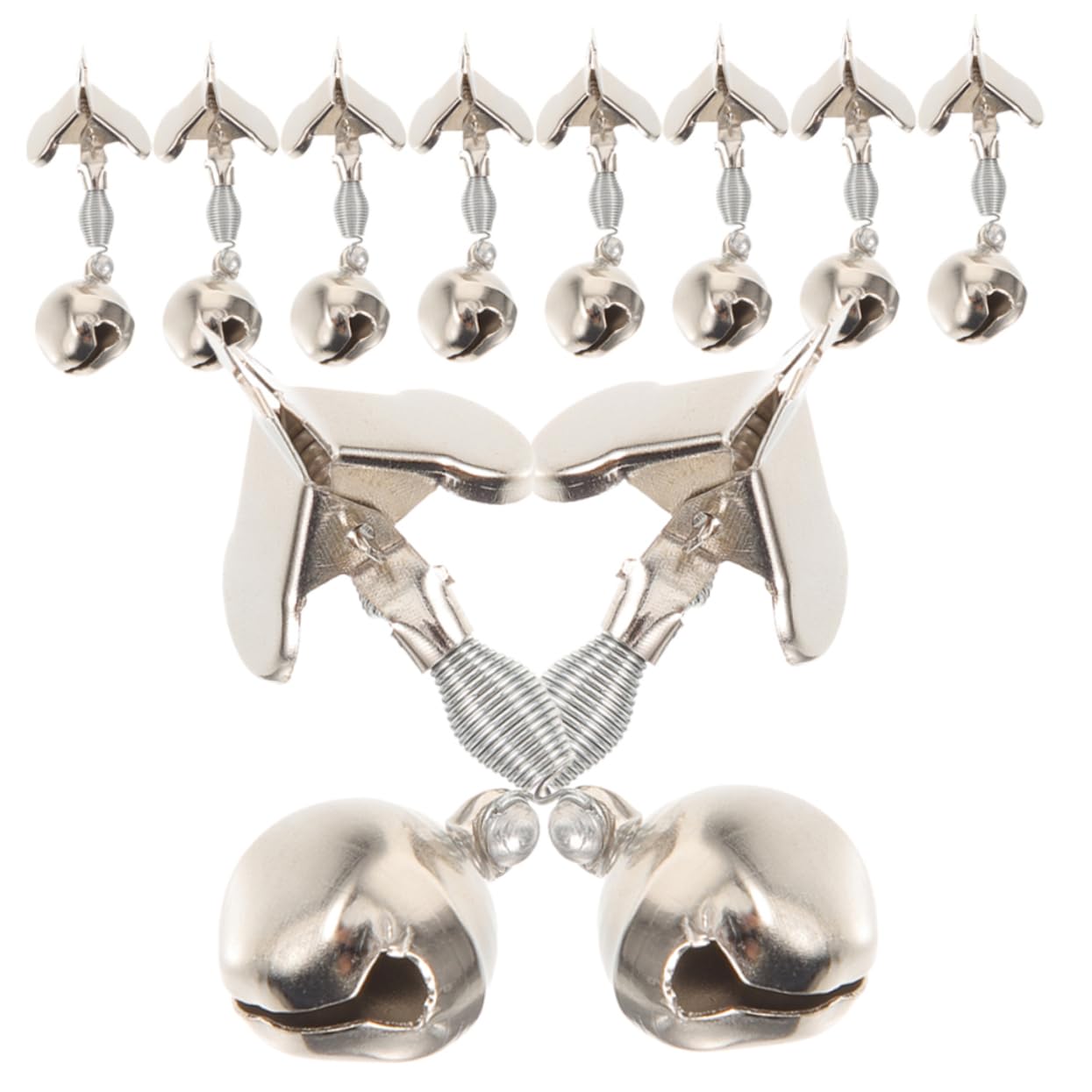 Gogogmee 20Pcs Fishing Alarm Bells Loud and Bite Alerts for Fishing Poles Durable Metal Fishing Gear for Enthusiasts and Beginners for Outdoor Fishing Activities