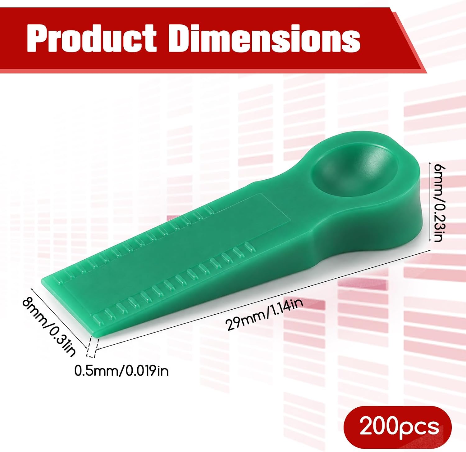 200PCS Reusable Tile Leveling System Tile Wedges