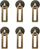 Semetall 6pcs Brass Cabinet Knobs Modern Tear Drop Knobs Pull Handles,Bronze