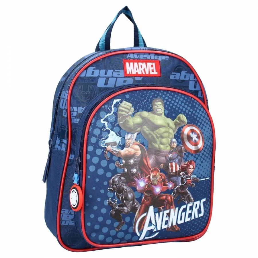 Cartable AVENGERS Power Team 38cm bleu avec 2 compartiments pour l'école primaire