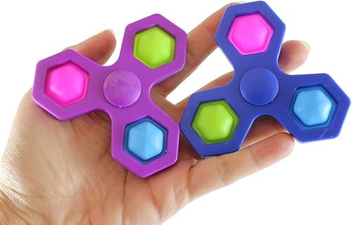 Curious Minds Busy Bags Juego de 2 juguetes de burbujas de colores  2 en 1 Fidget Toy  Bubble Popper Sensory Stress Toys (colores aleatorios)