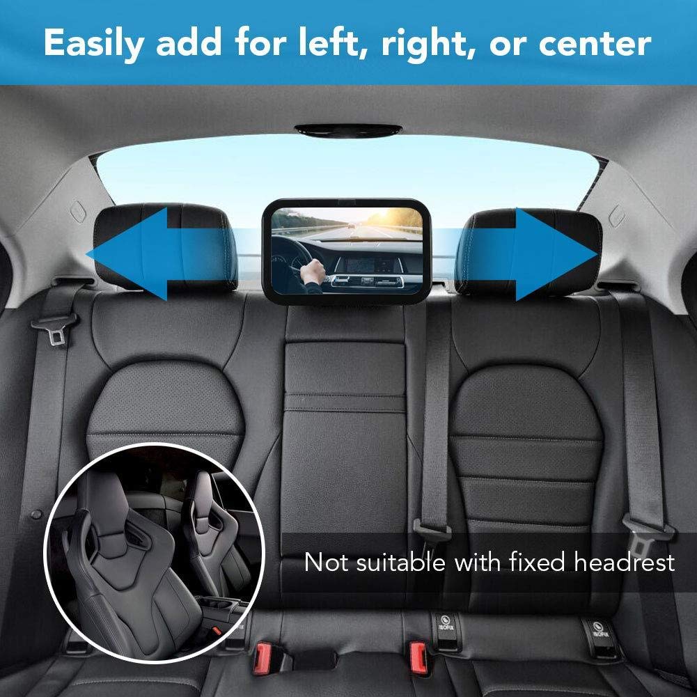 Middle Seat Rear Facing Car Seat Mirror No Headrest Backseat