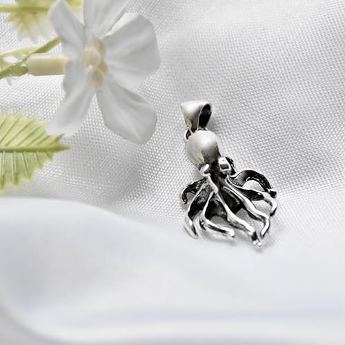 Miniatura 2 de SALE! Octopus Pendant Sterling Silver 925 Sea Monster Seawater Charm Nautical Ocean Sea Jewelry Sailor Seaman Necklace Chain Unisex Gift Present