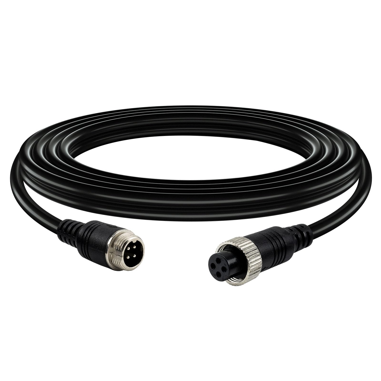 Lonlonty 4 Pin Backup Camera Cable, 5M 4 Pin Video Cable for for Car Backup Camera/Reverse Car Recorder Bus Vehicle Backup Monitor System