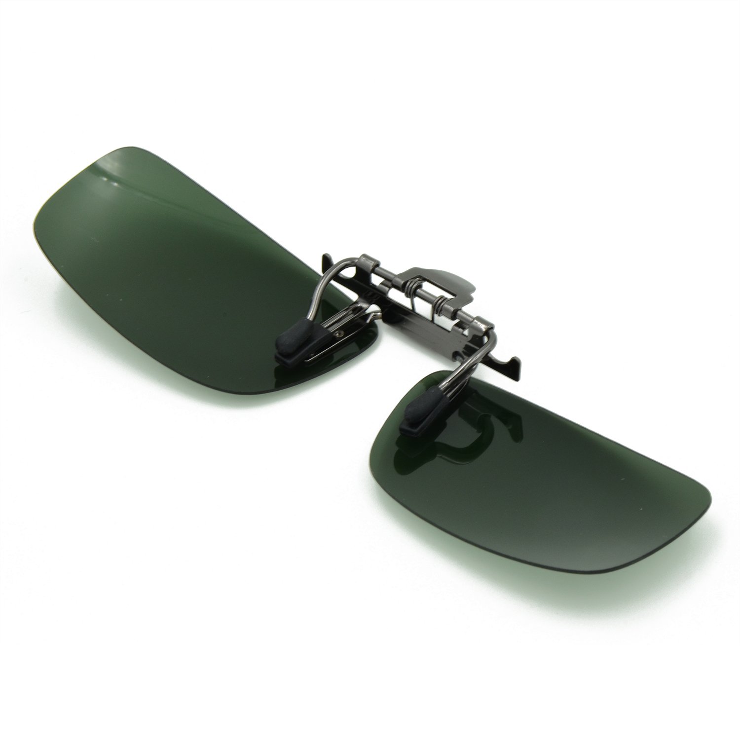 Cycling Sport Polarized Clip-on Flip Up Metallo Occhiali da sole Lenti Infrangibili Guida Pesca Outdoor Verde Scuro Medium