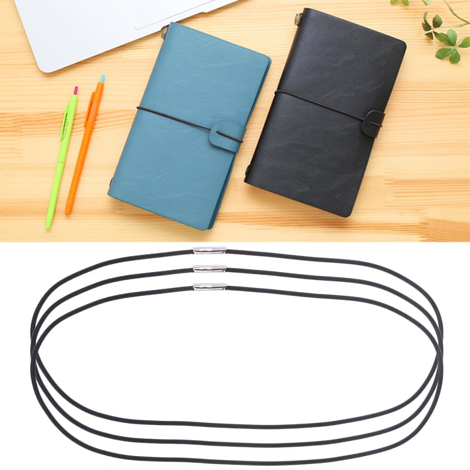Nuobesty 6Pcs Elastic Rubber Bands with Metal Buckles for Traveler S Notebook a5 Size Connecting Ropes for Journals Planners Diy Hand Account Accessories - Image 2