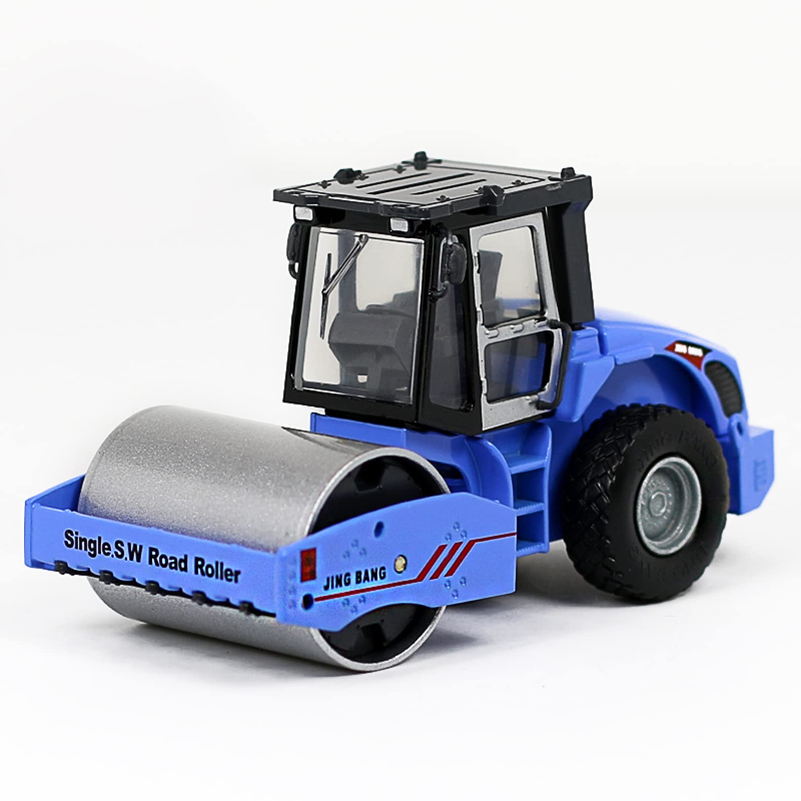 WangXLDD Straßenwalze im Maßstab 1:60, Baufahrzeug, Spielzeugsimulation, Legierungsmodelle, Spielfahrzeuge für Jungen und Mädchen, Weihnachtsgeburtstagsgeschenke (Blue)