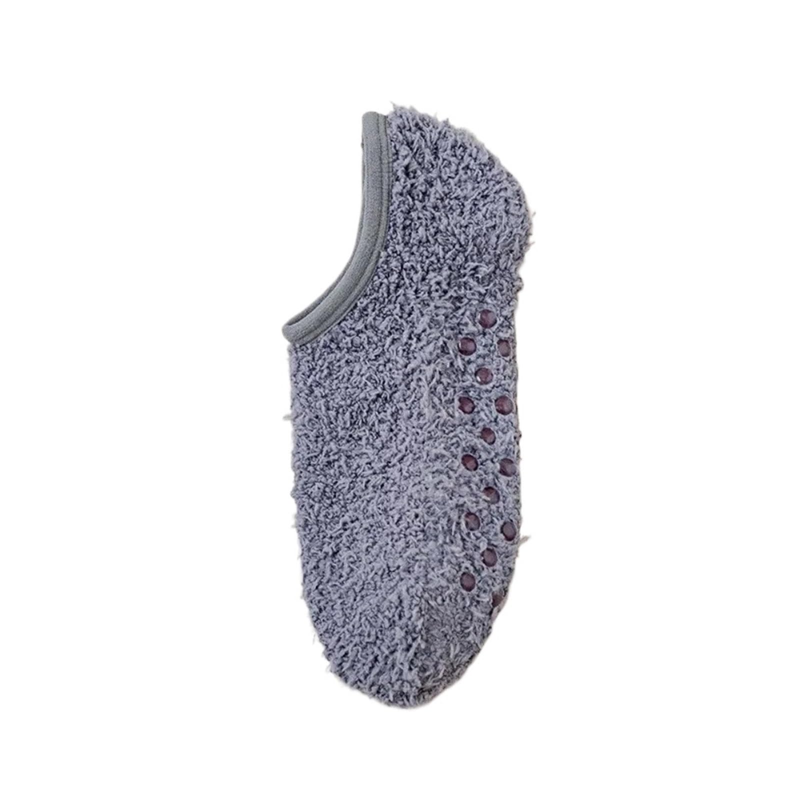 Flauschige Socken für Damen, 1 Paar, Korallen-Fleece-Socken, für Herren und Damen, für Herbst und Winter, mit rutschfestem kurzem Schlauch