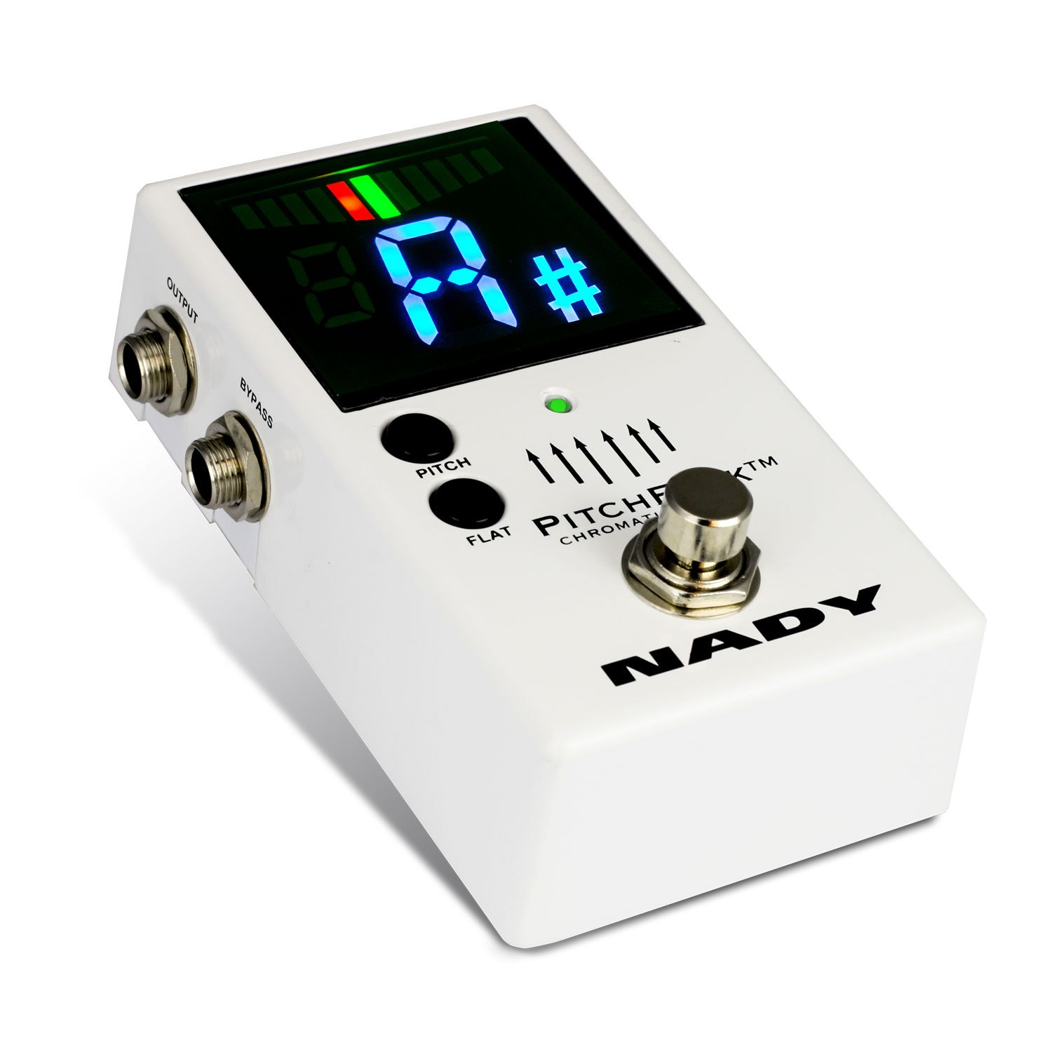 Nady PITCHFORK Chromatic Tuner with LED Display - Wide tuning range - 2 outputs - Extra bright display