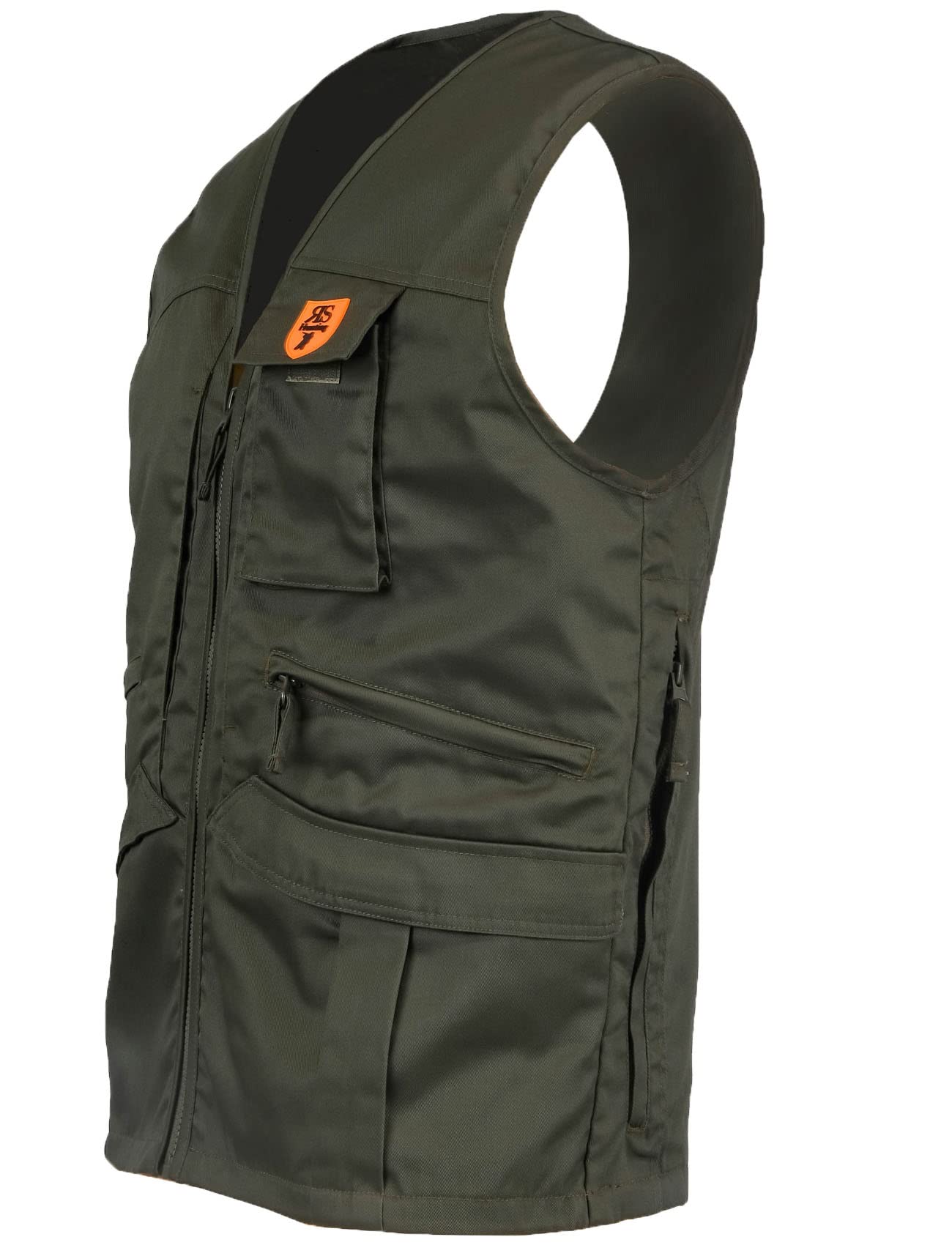 fratelliditalia.org Gilet caccia raccolta tartufi funghi verde cotone tasche pratico tecnico uomo