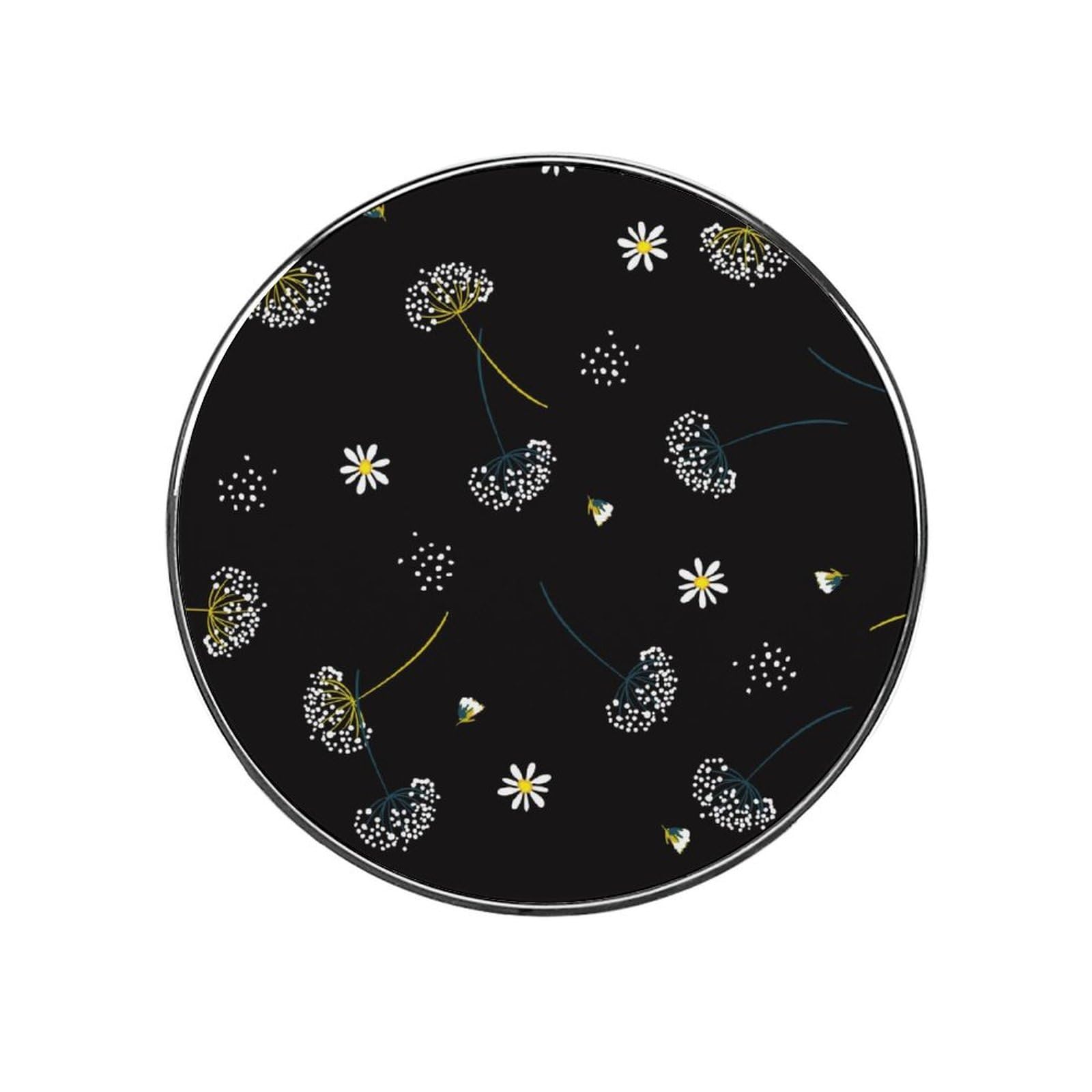 Black Flower Refrigerator Magnet Decorative Fridge Sticker For Kitchen Office Home Décor