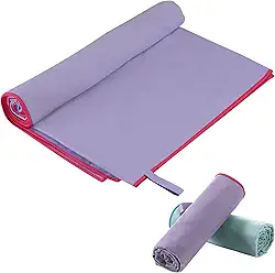 Kit 2 Toalha Microfibra,Toalha Microfibra Natação,Material de Fibra para,Adequado para Academia, Camping e Natação (Roxo+Azul)