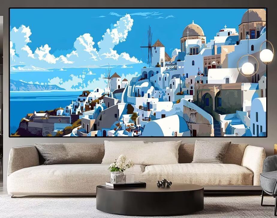 Broderie Diamant Peinture Paysage 5D : Strass Carrés et Grand Canevas HD