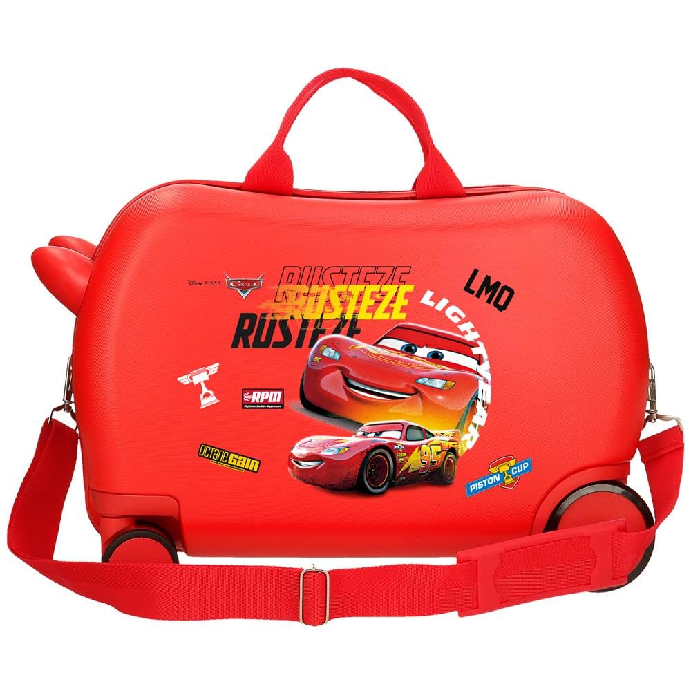 Joumma Disney Cars Rusteze Lightyear Walizka dziecięca czerwona 45 x 31 x 20 cm twardy ABS 24,6 l 1,8 kg 4 koła bagaż podręczny, Czerwone, walizka dziecięca