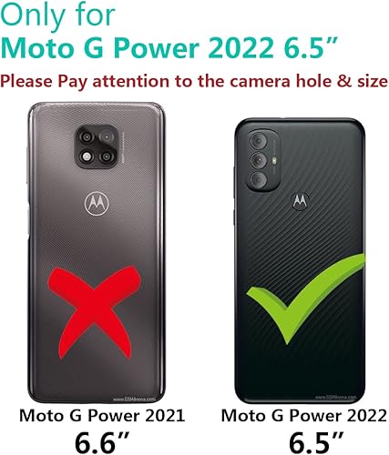 Miniatura 2 de Funda para Motorola Moto G Power 2022 de 6.5 pulgadas con correa para la muñeca con purpurina IMD lindo diseño de dibujos animados kawaii a prueba