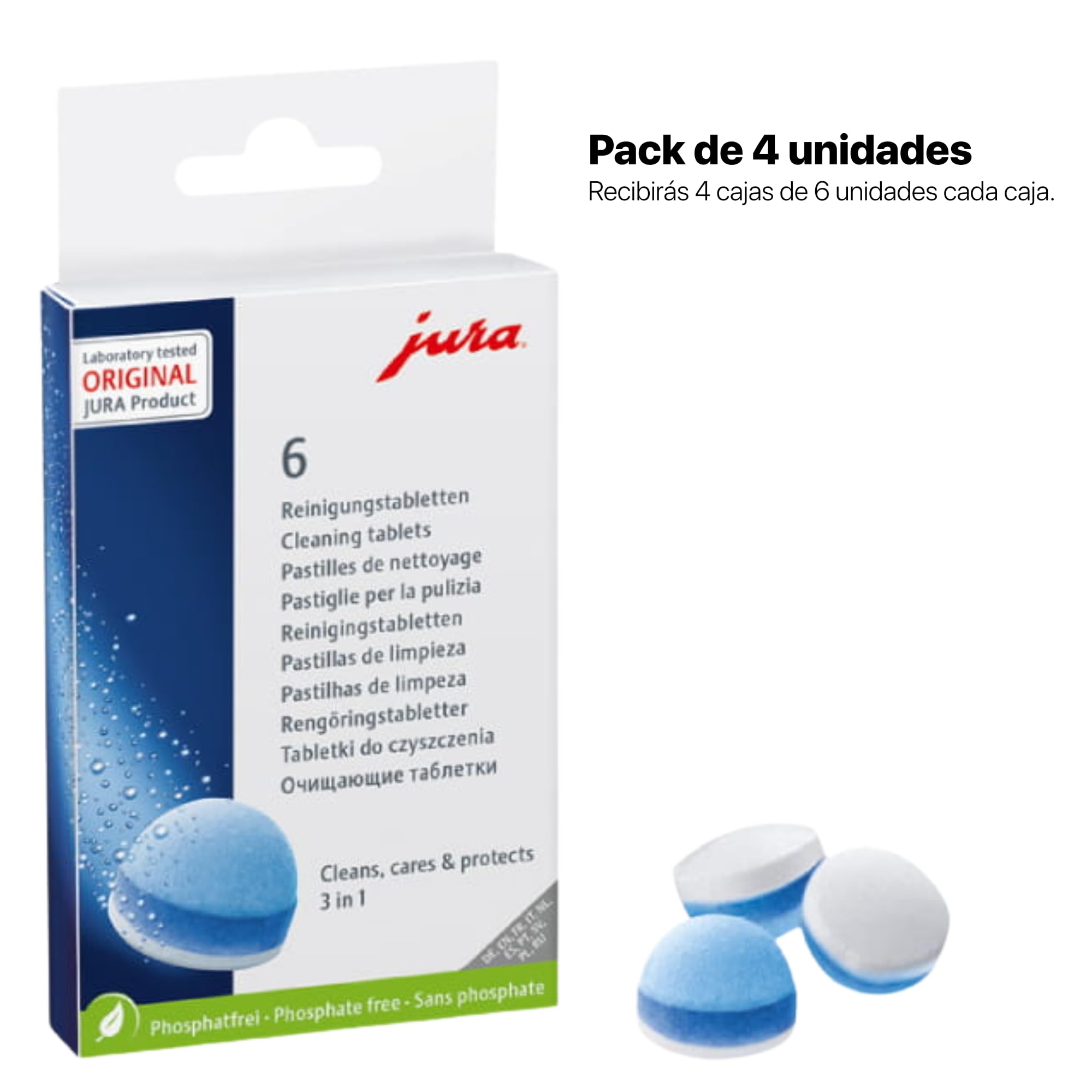 4 pastiglie detergenti Jura 62715 da 6 pezzi