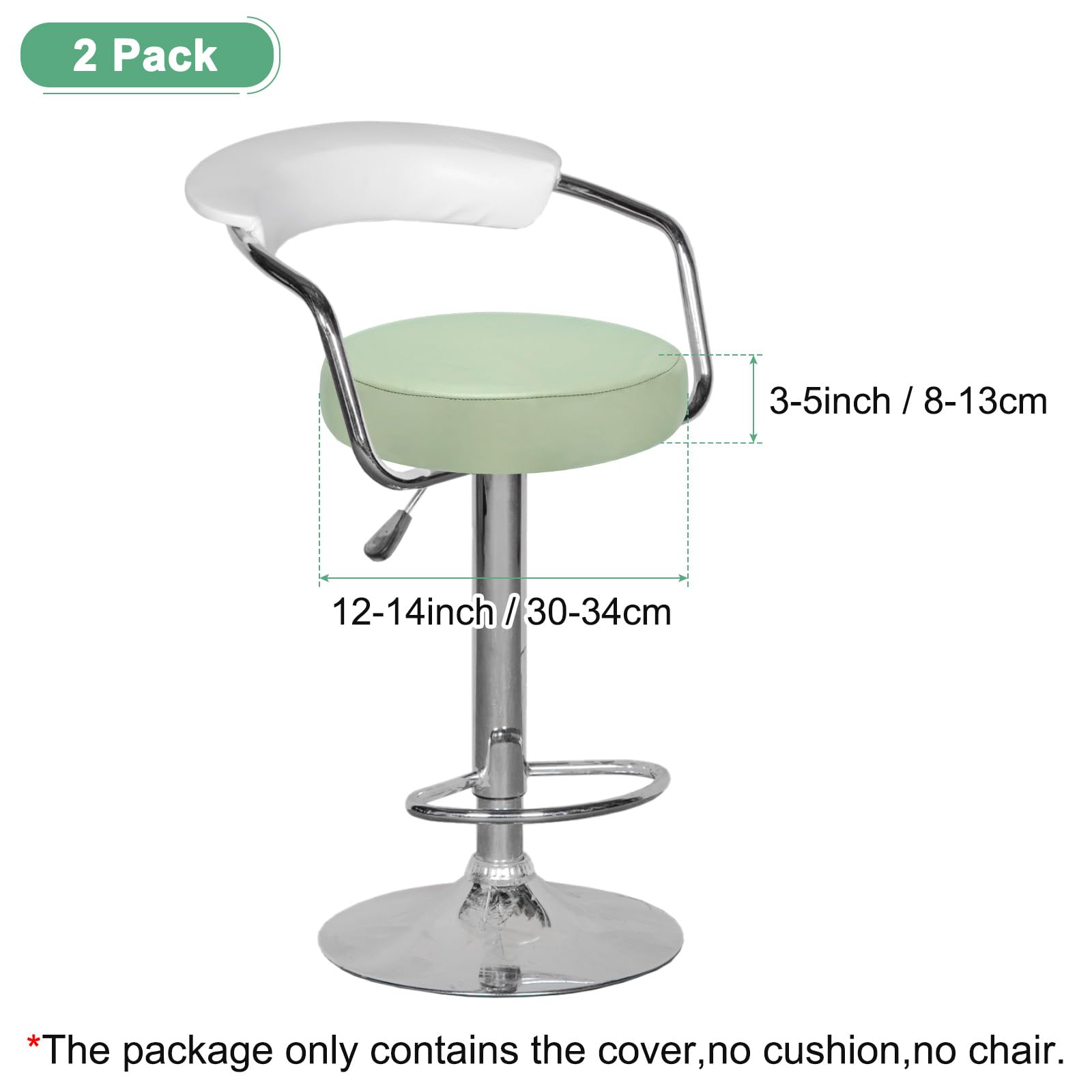 M METERXITY 2-Pack Bar Stool Covers Round - Image 3
