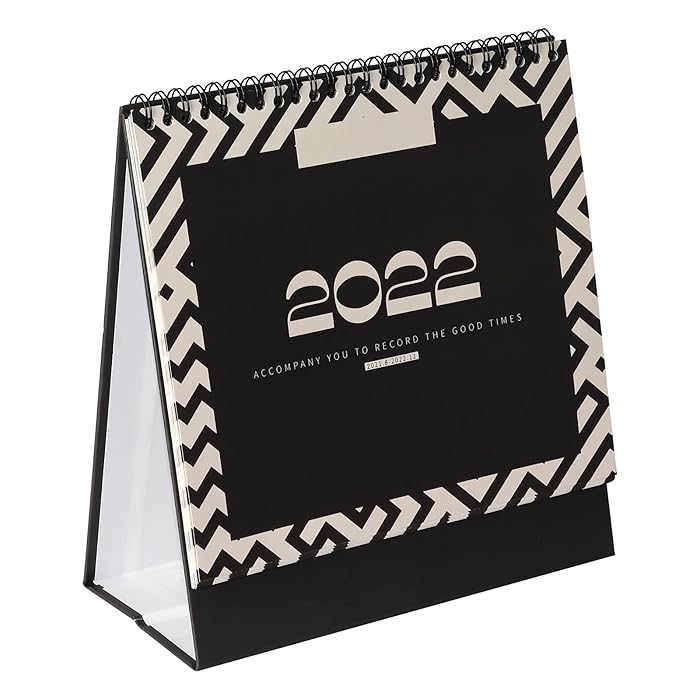 Buy Small Standing Desk Calendar 2022 Year Standing Flip Desktop