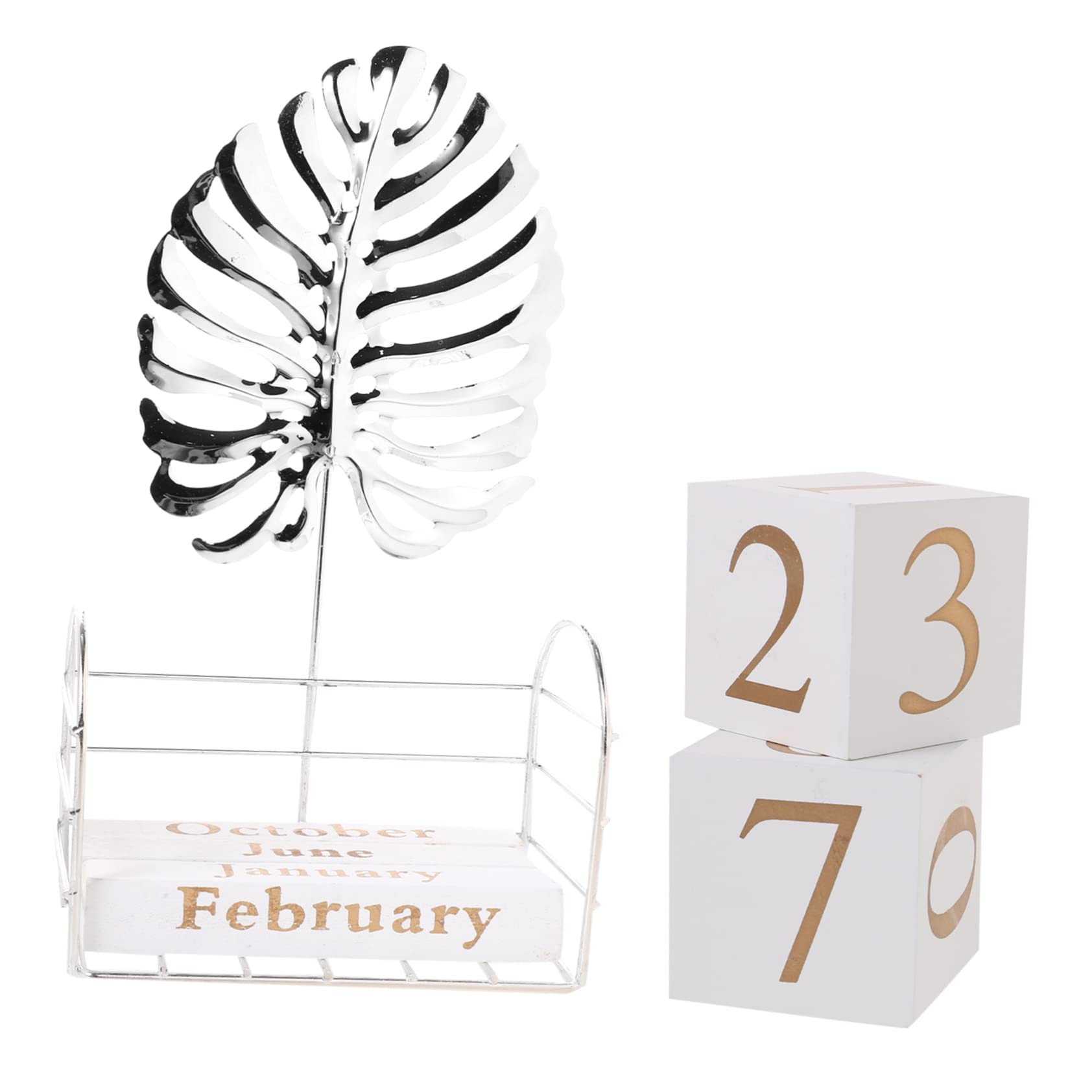 STOBOK 2stücke Blockkalender Aus Holz Kreativer Perpetual Tischkalender Für Schreibtisch Manuell Für Wohn Und Arbeitsräume Inklusive Monats Und Tagesblöcke Robustes Design