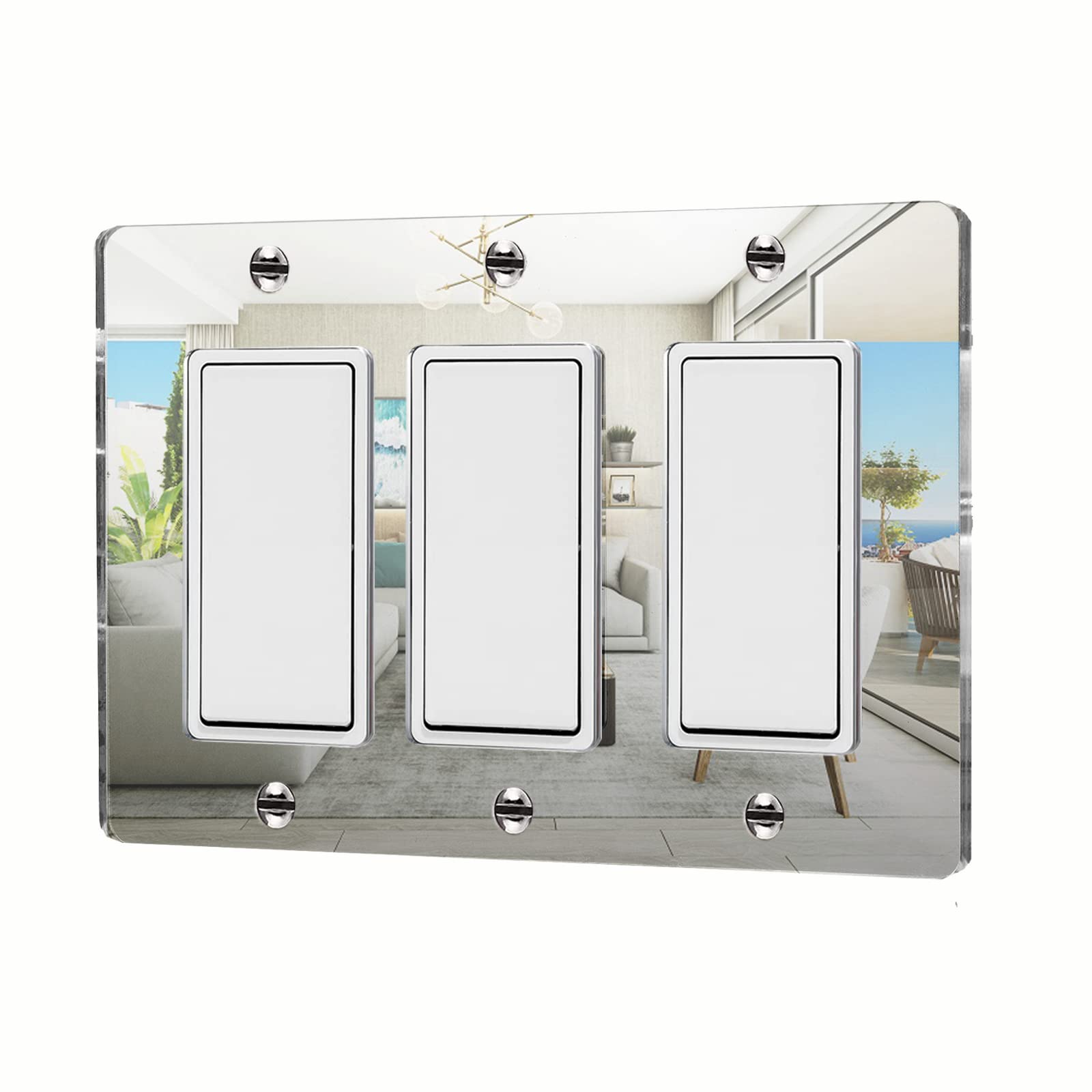 1 Pcs Mirror Light Switch Plates Wall Plates Decorative Electrical