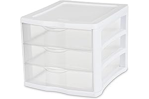 Sterilite 3-Drawer Desktop Storage Unit: Tidy Your Desk, Countertop, or Bathroom