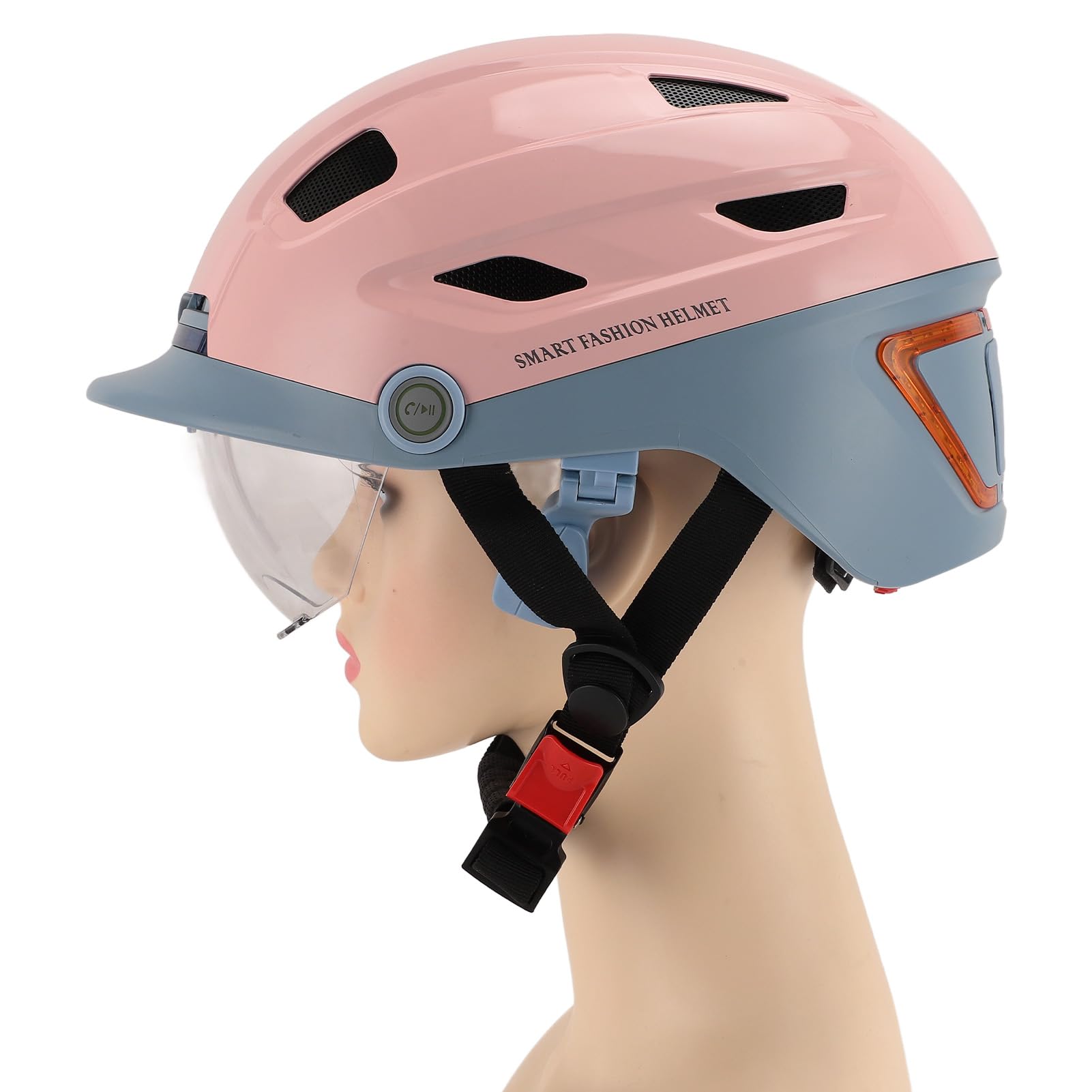 Fahrradhelm mit Bluetooth, Intelligenter Fahrradhelm für Erwachsene, Männer und Frauen mit Integrierten Lautsprechern, Intelligenter Helm mit Weitwinkellicht, Warnlicht,