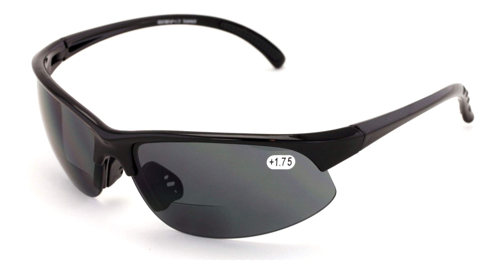 V.W.E. Sport Bifokale Sonnenbrille - Im Freien Leseaktivität Wrap-Around-Leser (Schwarz, 2.00)