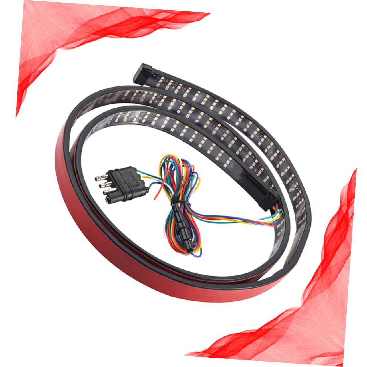 HOLIDYOYO 1.5M Car LED Decorative Light Strip Flexible Tricolor Streamer for Vehicle Daytime Running Lights for Truck and ATV Decoration