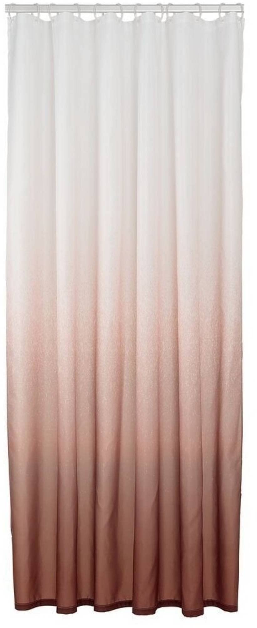 Sealskin Blend Zasłona prysznicowa 180x200 cm Poliester Ciemno różowy/Biały